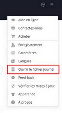 Ouvrir le fichier journal sur TunePat