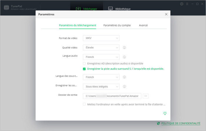 Configurez avant de télécharger