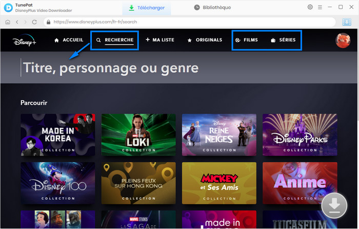 Recherchez des vidéos de Disney+