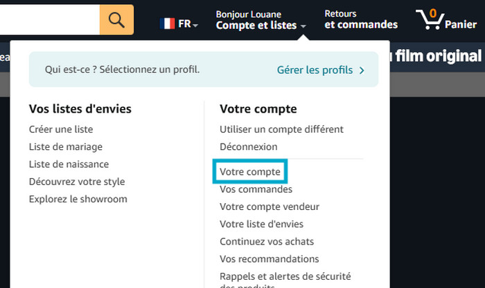 Annuler l'essai gratuit Prime Video