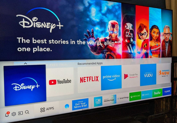 Disney+ sur des téléviseurs intelligents