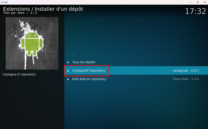 Cliquez sur CastagnaIT Repository