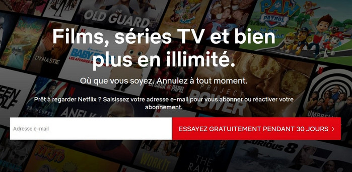 Essai gratuit de Netflix