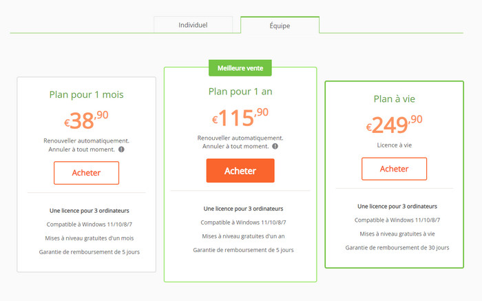 Prix de Netflix Video Downloader pour l'équipe