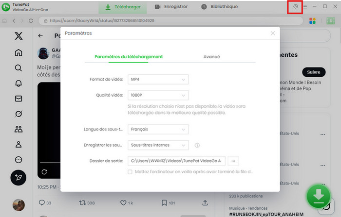 Personnaliser des paramètres