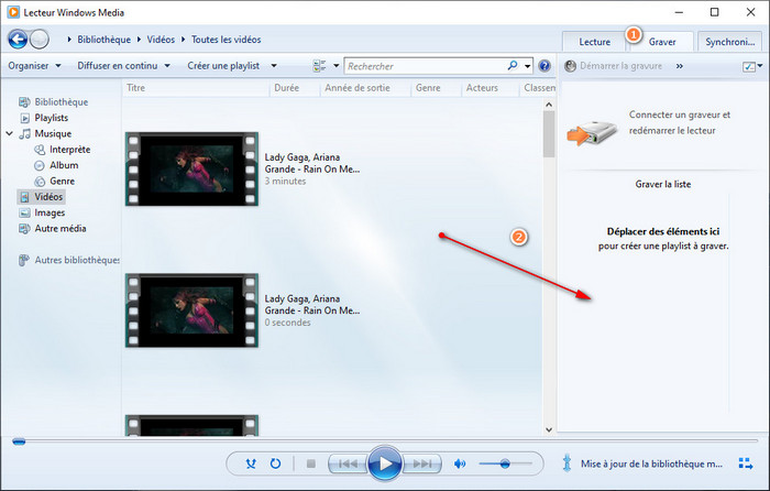 Gravez des vidéos Disney Plus sur DVD avec Windows Media Player