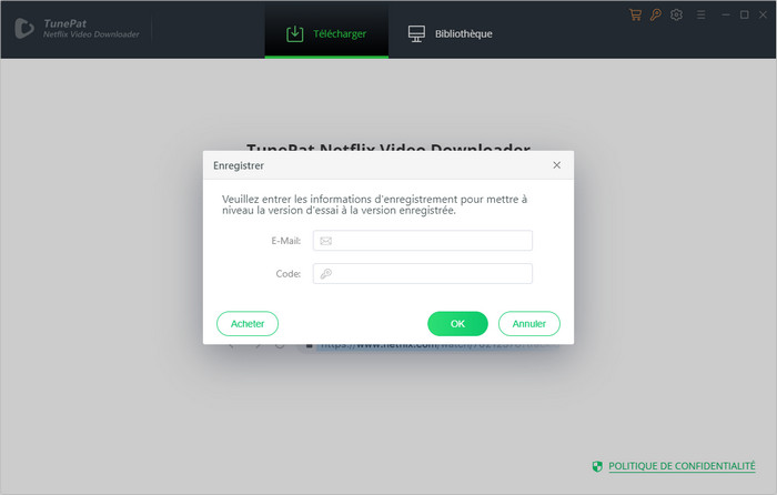 s'enregistrer TunePat Netflix Video  Downloader