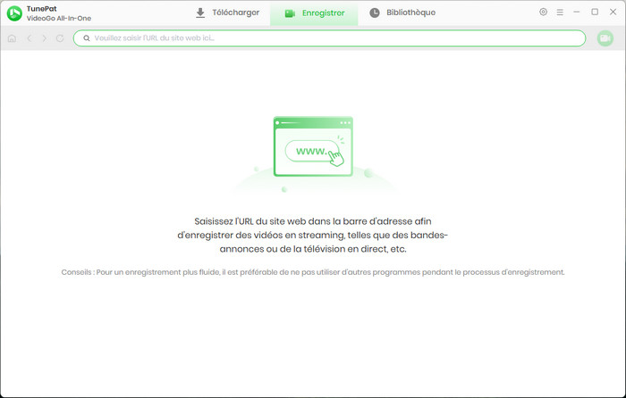 Copiez l'URL du site web